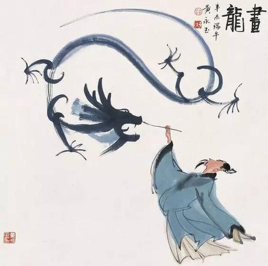 畫龍點(diǎn)睛，張僧繇作品欣賞